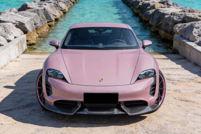 Borde delantero de fibra de carbono estilo CADO para Porsche Taycan 4 4S GTS TURBO 2019-2023