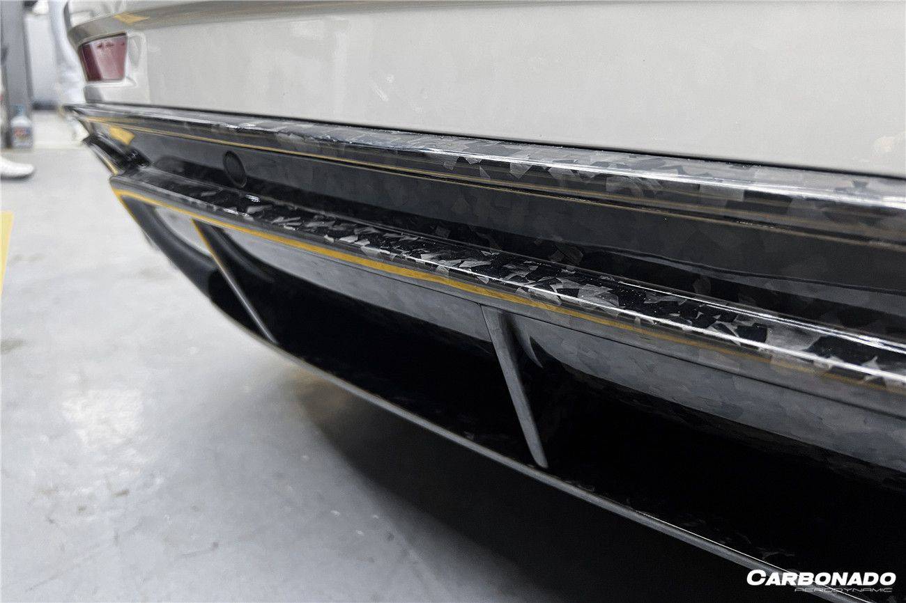 Carbonado 2017-2023 Porsche Panamera 971 4S    4    GTS OD Style Carbon Fiber Rear Lip