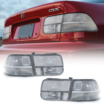 NTXGlow Jdm Clear 4pcs Rear Tail Light (1996-2000 Honda Civic 2d Coupe)