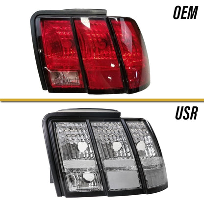 NTXGlow Clear Euro Style Tail Light | 1999-2004 Ford Mustang