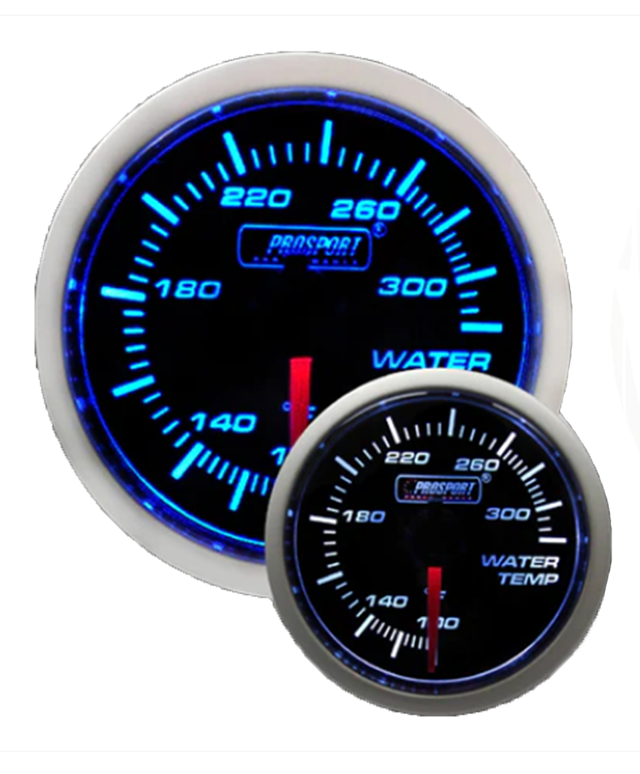 Medidor de temperatura de agua azul/blanco Prosport de 2-1/16" 