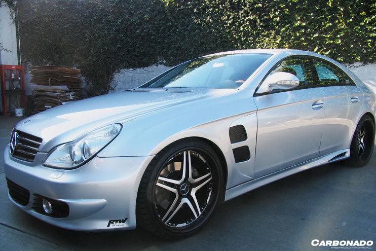 Faldones laterales estilo L para Mercedes Benz W219 Cls Clase Carbonado 2005-2009