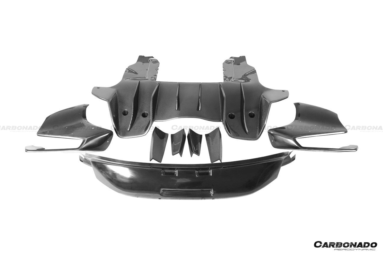 Alerón trasero estilo Rebel Performance para McLaren 650S MP4 12C Carbonado 2011-2017
