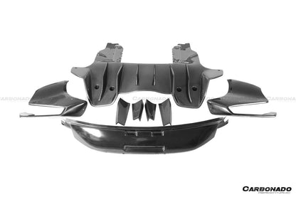 Alerón trasero estilo Rebel Performance para McLaren 650S MP4 12C Carbonado 2011-2017