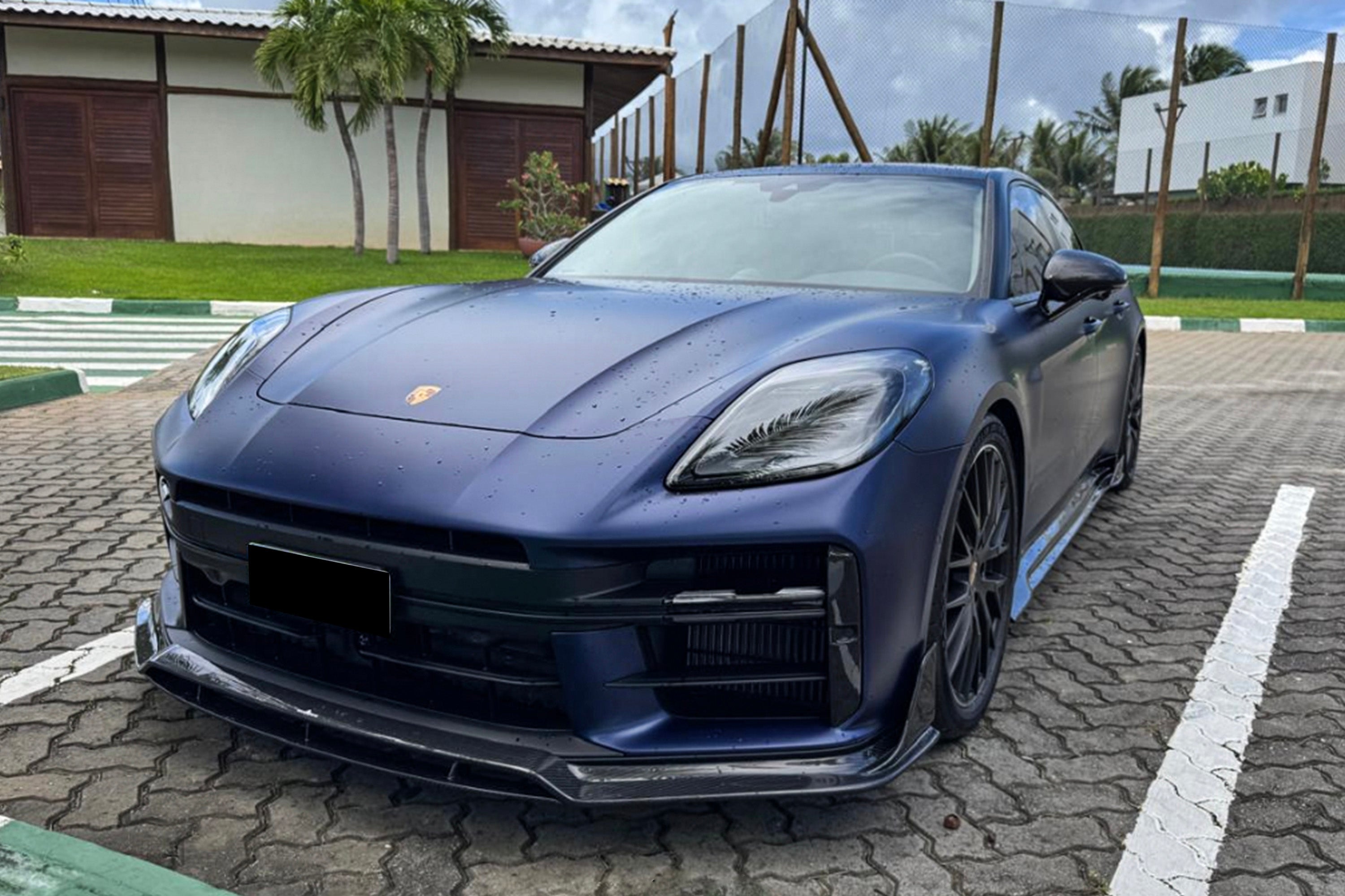 Borde delantero de fibra de carbono seco estilo Porsche Panamera 976 ODV1 Carbonado 2024-2025