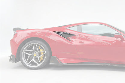 Carbonado MSY Style Autoclave Carbon Fiber Quarter Panel Side Scoops | 2019-2024 Ferrari F8