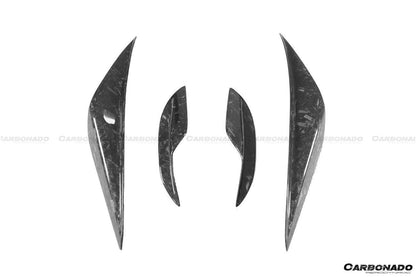 Carbonado 2008-2012 BMW M3 E90 E92 E93 KA Estilo Canards de fibra de carbono