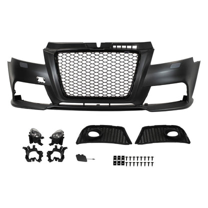 Innovative Motorsports 2009-2013 Audi A3 8P RS Style Front Bumper w/ Black Grille W/ Fog Lamps