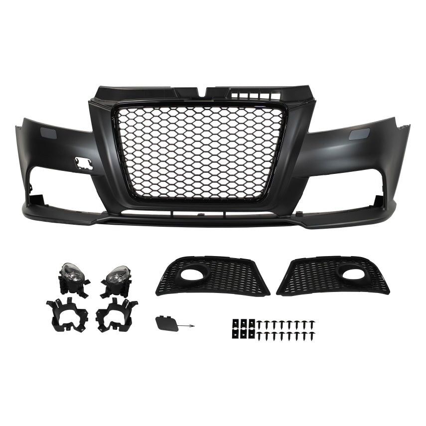Innovative Motorsports 2009-2013 Audi A3 8P RS Style Front Bumper w/ Black Grille W/ Fog Lamps