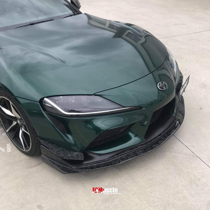 Borde frontal estilo VS de fibra de carbono Tanso de JDMuscle para Toyota Supra 2020+