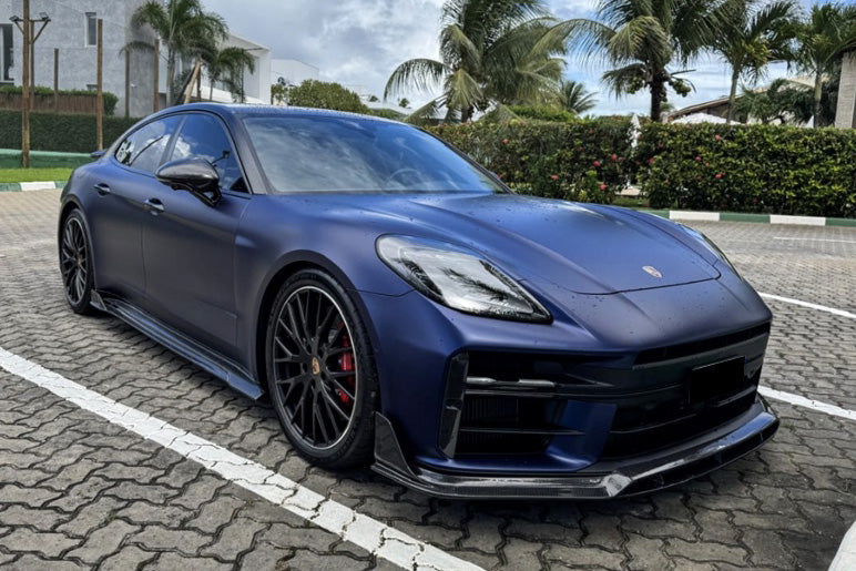 Borde delantero de fibra de carbono seco estilo Porsche Panamera 976 ODV1 Carbonado 2024-2025