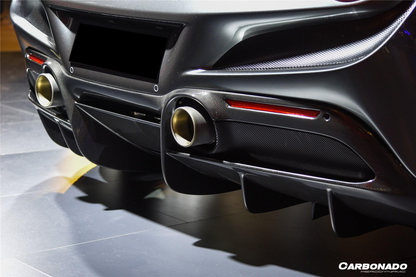 Carbonado OEM Style Dry Carbon Fiber Rear Diffuser Lip | 2019-2024 Ferrari F8