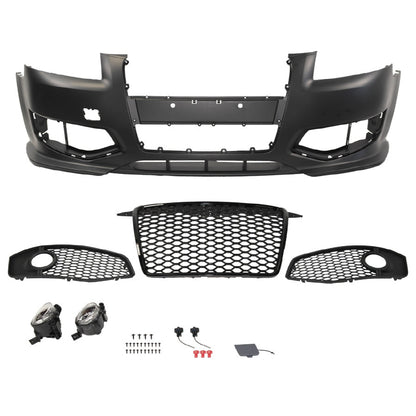 Innovative Motorsports 2005-2008 Audi A3 8P RS Style Front Bumper with Black Grille w/ Fog Lamps