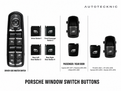 AutoTecknic Replacement Interior Window Switch Button - Porsche