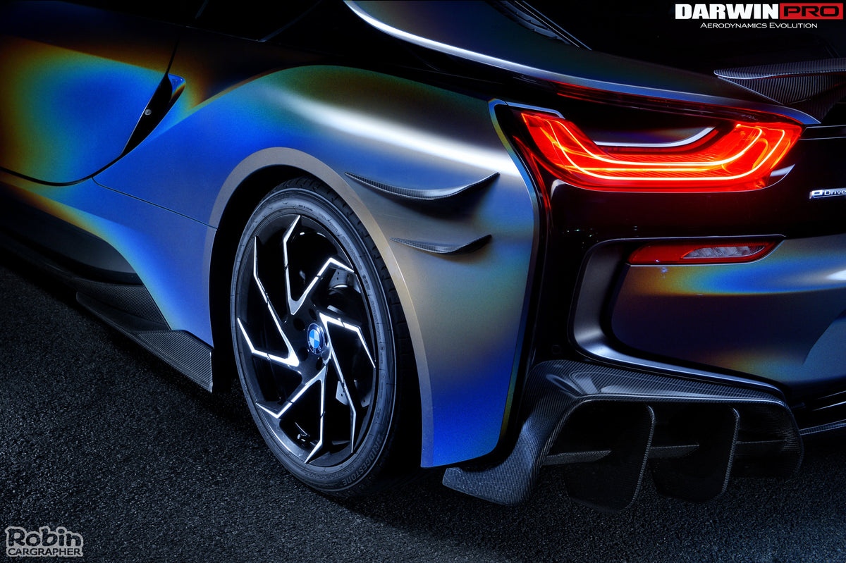 2014-2020 BMW i8 BZK Carbon Fiber Rear Canards (CF8476EB-RBCRD)
