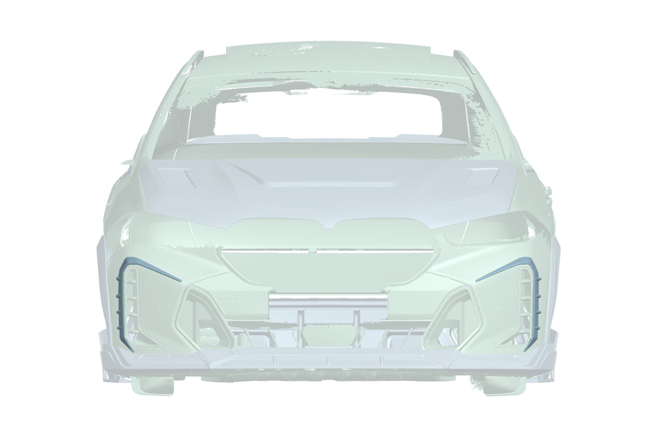 Molduras de ventilación para parachoques delantero de fibra de carbono estilo autoclave BMW X6 G06 AD (modelos 2024 en adelante)