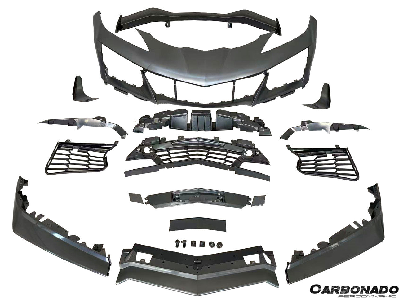 Carbonado 2020-2026 Corvette C8 Stingray Z06 Style Polypropylene Front Bumper