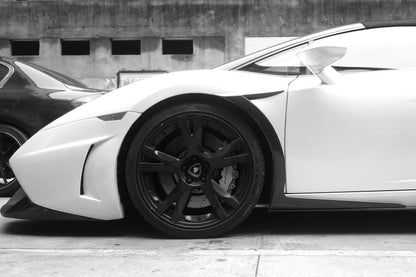 Carbonado 2004-2008 Lamborghini Gallardo VF guardabarros delantero estilo | Compatible con Gallardo, Gallardo SE, Superleggera.