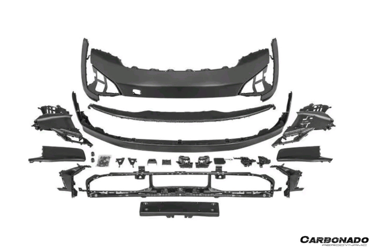 Carbonado Aero 2020-2024 Porsche Taycan 9J1.1 Front Bumper Carbonado (9J1.2 Turbo GT) | Fits 4, 4S, GTS, Turbo, Turbo S, ST, CT, Sport Turismo