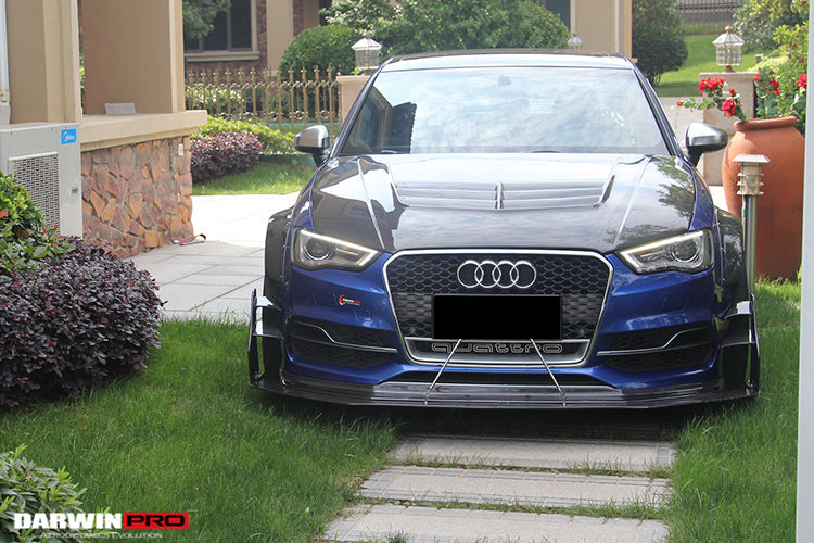 DarwinPRO 2013-2016 Audi S3 & A3 Sline 8V.1 Sedan and Sportback BKSS Style Front Lip with Under Board