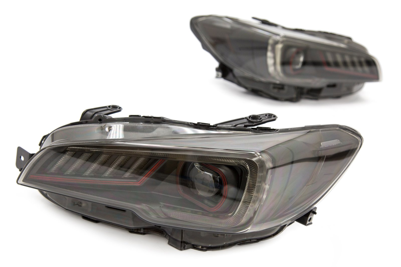 OLM Sokudo LED Headlights with DRL + Sequential Turns - 2015 - 2021 Subaru WRX / STI - 2