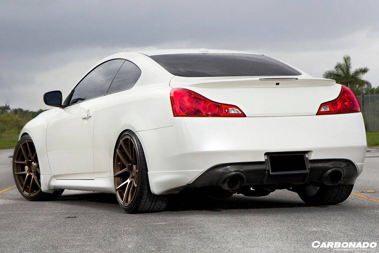 Carbonado 2008-2015 Infiniti G37s Coupe DTM-II Style Carbon Fiber Rear Lip