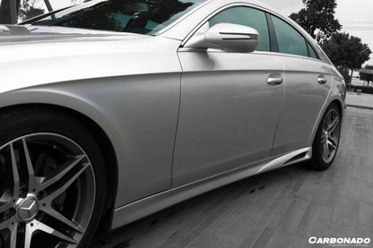 Faldones laterales estilo L para Mercedes Benz W219 Cls Clase Carbonado 2005-2009