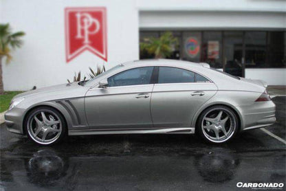 Faldones laterales estilo L para Mercedes Benz W219 Cls Clase Carbonado 2005-2009