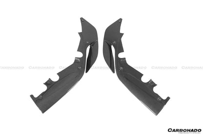 Carbonado 2018-2022 Ferrari 488 Pista OEM Style Carbon Fiber Front Bumper Side Splitter