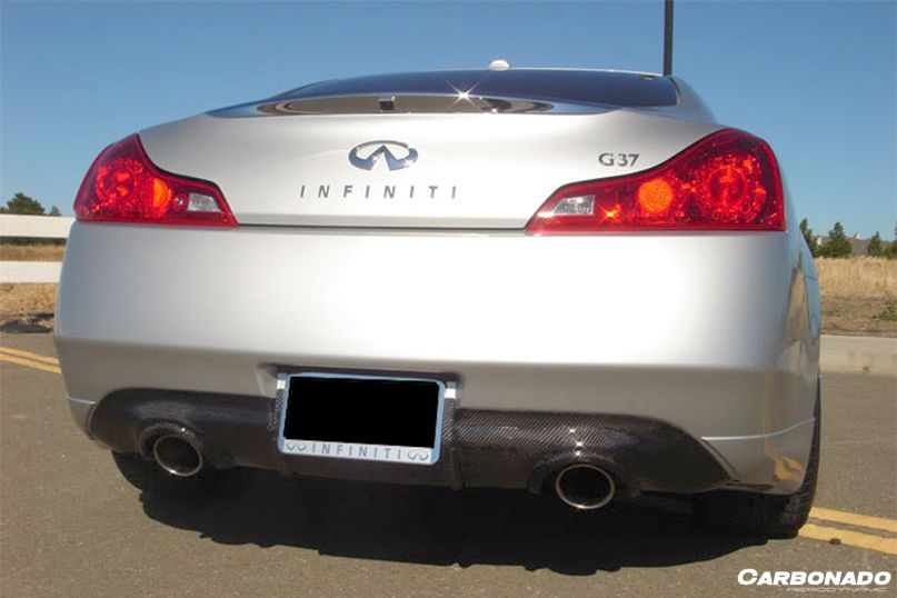 Carbonado 2008-2015 Infiniti G37s Coupe DTM-II Style Carbon Fiber Rear Lip