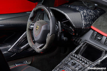 Carbonado 2011-2016 Lamborghini Aventador LP700 Coupe Roadster OEM Style Carbon Fiber Instrument Surround Panel Cover - 2