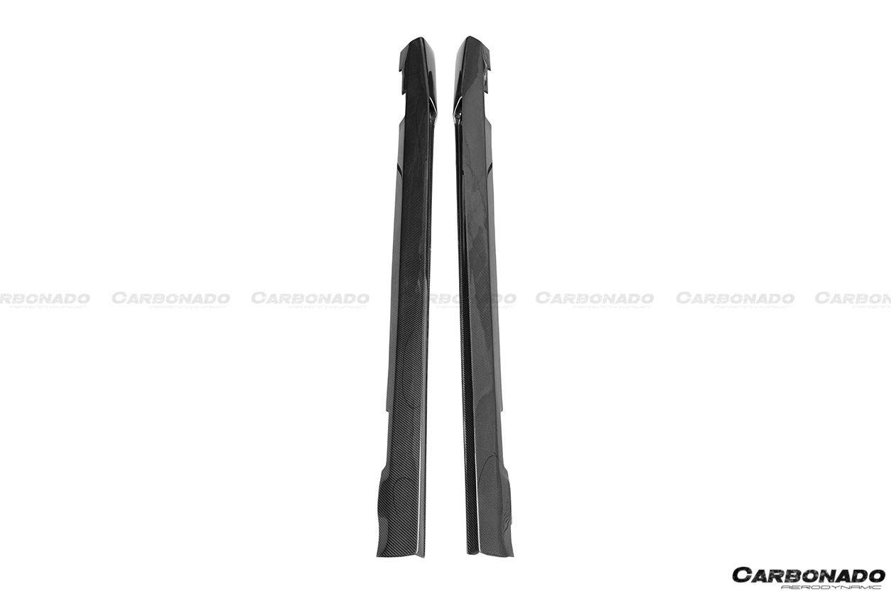 Faldones laterales de fibra de carbono para Mercedes Benz W204 C63 AMG Sedán (2008-2014)