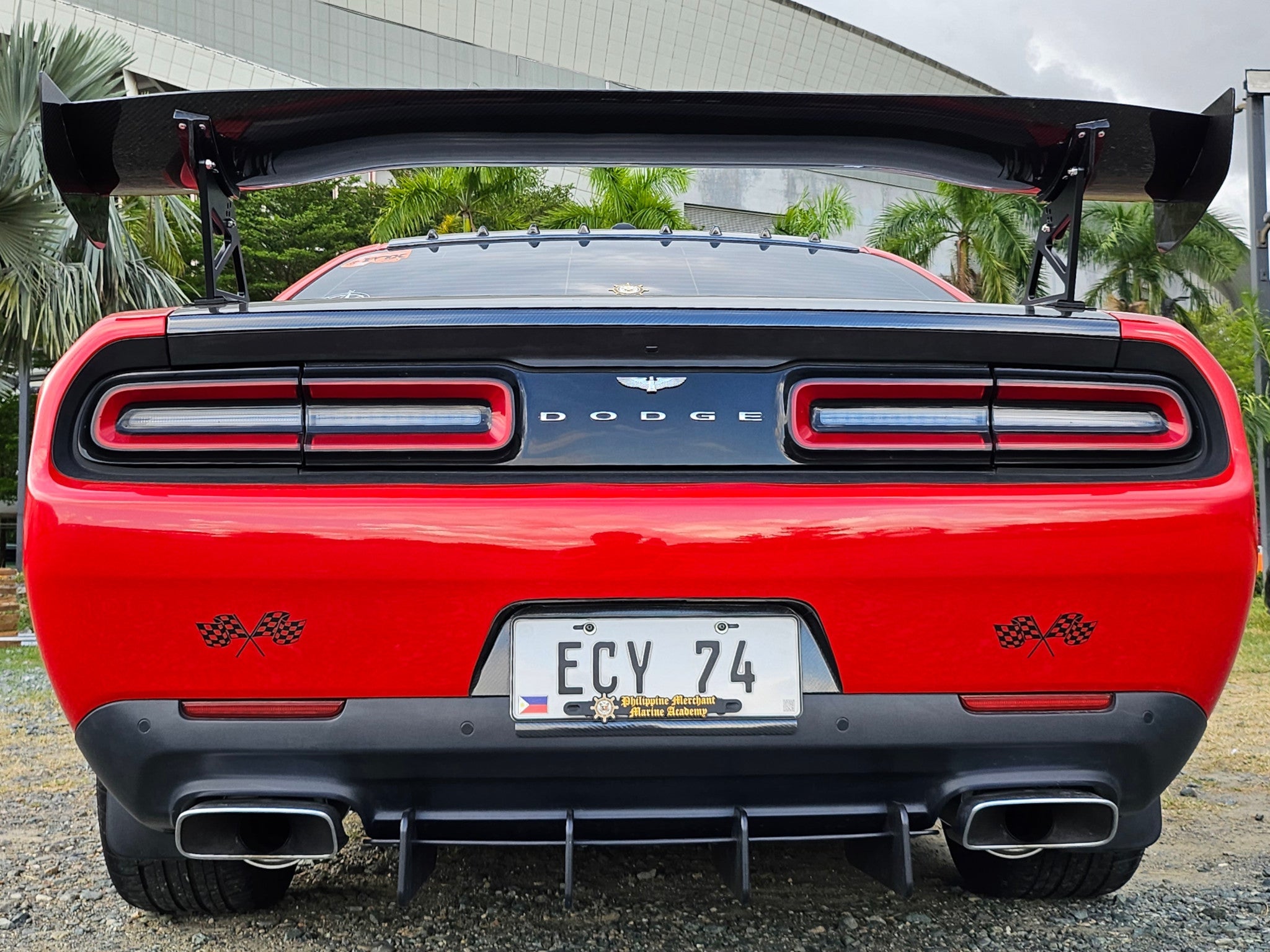 APR GTC-300 67" Carbon Fiber Adjustable Wing (2008-2015 Dodge Challenger)