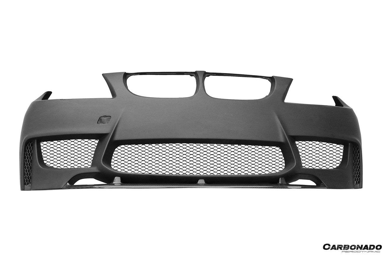 Carbonado 2008-2012 BMW 3 Series E90 1M Style Front Bumper with Lip Splitter