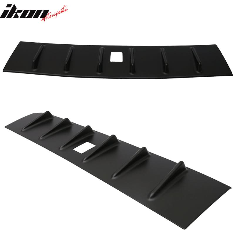 2008-2016 Mitsubishi Lancer X EVO Rear Roof Spoiler W/Shark Fins ABS