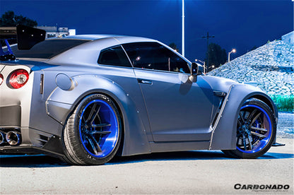 Carbonado 2008-2016 Nissan GTR R35 CBA DBA DE Style Wide Fender Flares