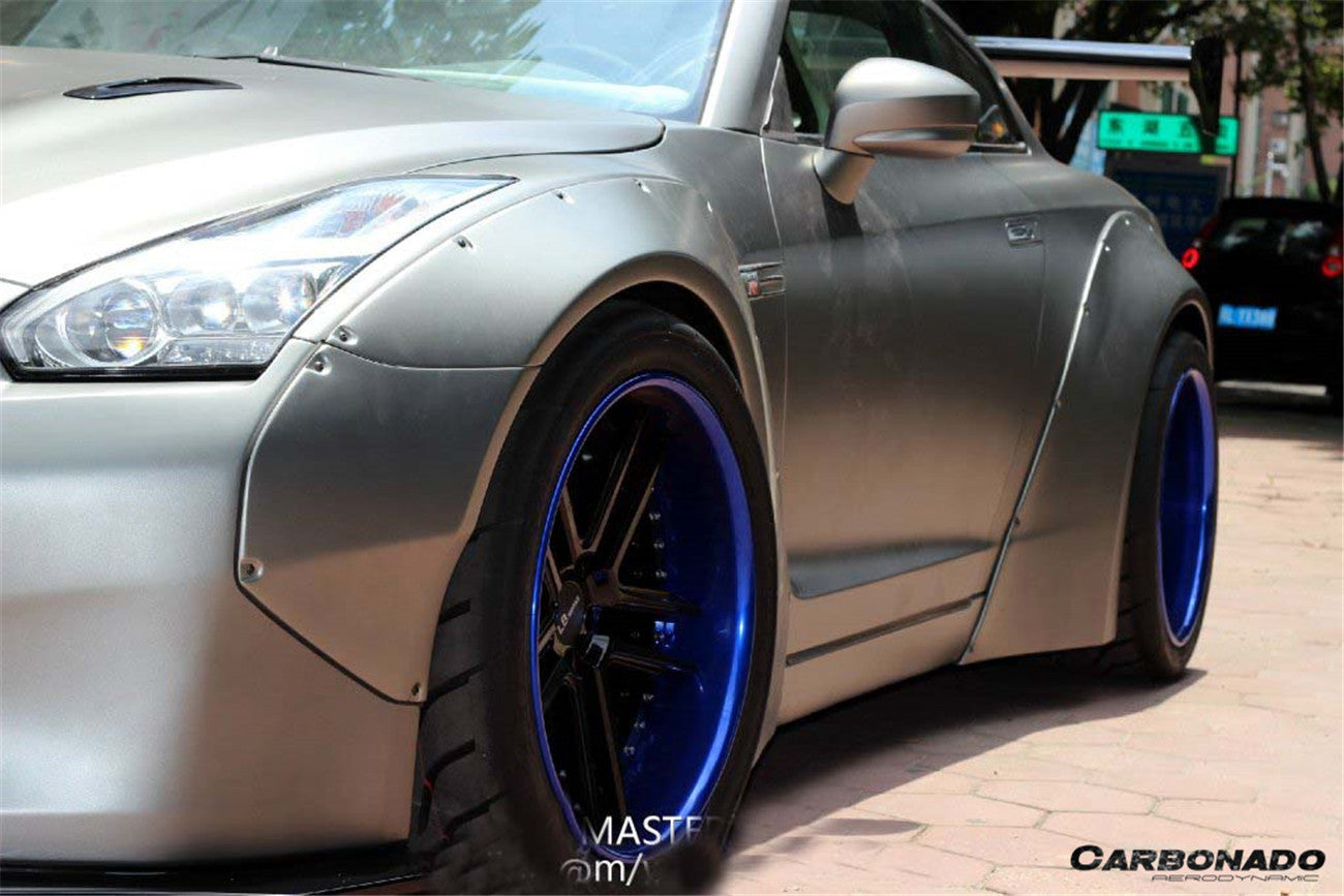 Carbonado 2008-2016 Nissan GTR R35 CBA DBA DE Style Wide Fender Flares