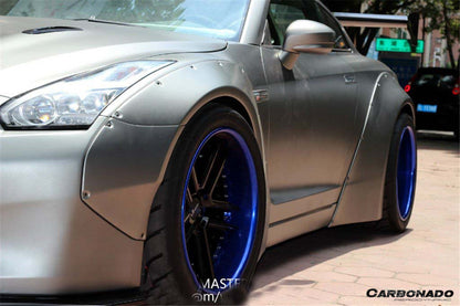 Carbonado 2008-2016 Nissan GTR R35 CBA DBA DE Style Wide Fender Flares