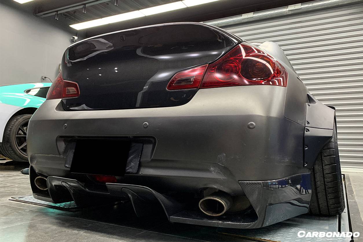 Kit de carrocería ancha estilo BKSS para Infiniti G25 G37 Sedán Carbonado 2010-2013