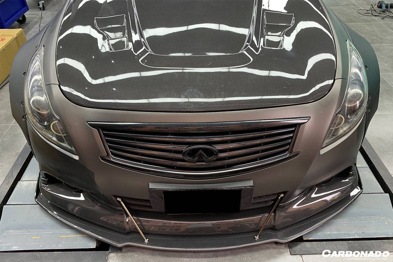 Borde delantero estilo BKSS para Infiniti G25 G37 Sedán Carbonado 2010-2013
