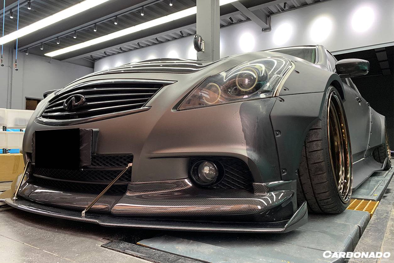 Borde delantero estilo BKSS para Infiniti G25 G37 Sedán Carbonado 2010-2013