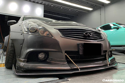 Borde delantero estilo BKSS para Infiniti G25 G37 Sedán Carbonado 2010-2013
