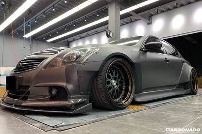 Kit de carrocería ancha estilo BKSS para Infiniti G25 G37 Sedán Carbonado 2010-2013