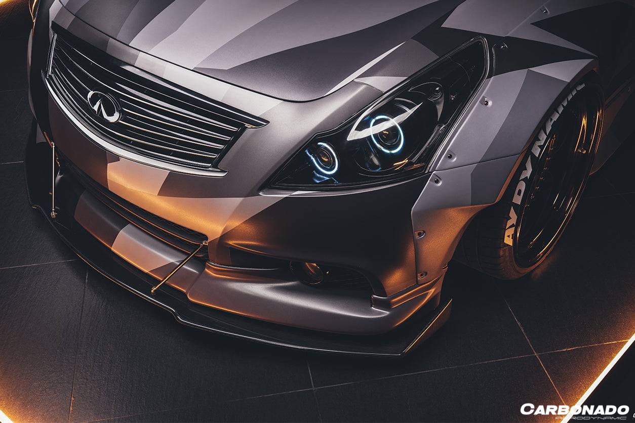 Kit de carrocería ancha estilo BKSS para Infiniti G25 G37 Sedán Carbonado 2010-2013