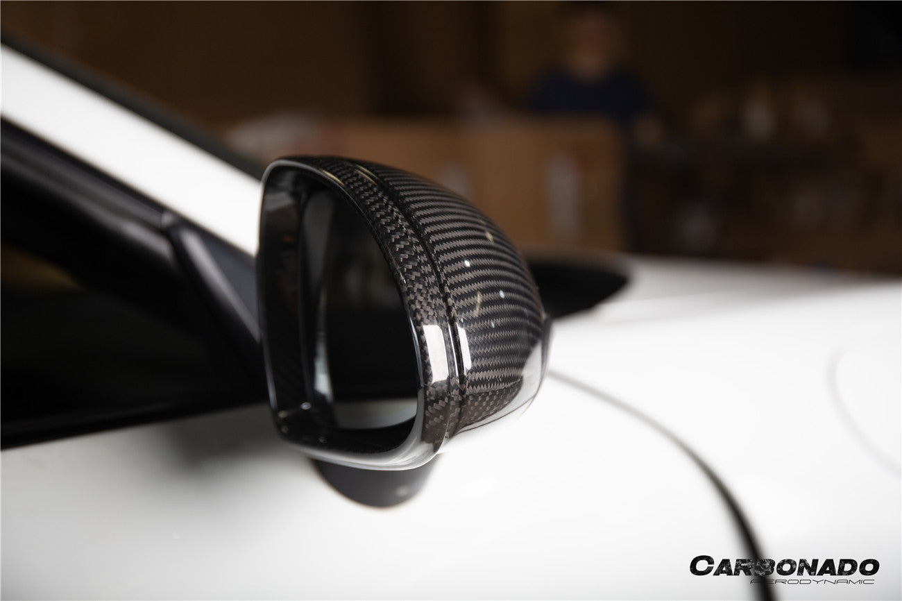 Carbonado 2012-2019 Porsche 911 991.1 991.2 Carrera 981 OEM Style Dry Carbon Fiber Mirror Housing Replacement | Fits Carrera S, Carrera 4, Cabriolet, Targa 4, And Cayman, Boxster LHD