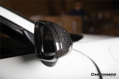 Carbonado 2012-2019 Porsche 911 991.1 991.2 Carrera 981 OEM Style Dry Carbon Fiber Mirror Housing Replacement | Fits Carrera S, Carrera 4, Cabriolet, Targa 4, And Cayman, Boxster LHD