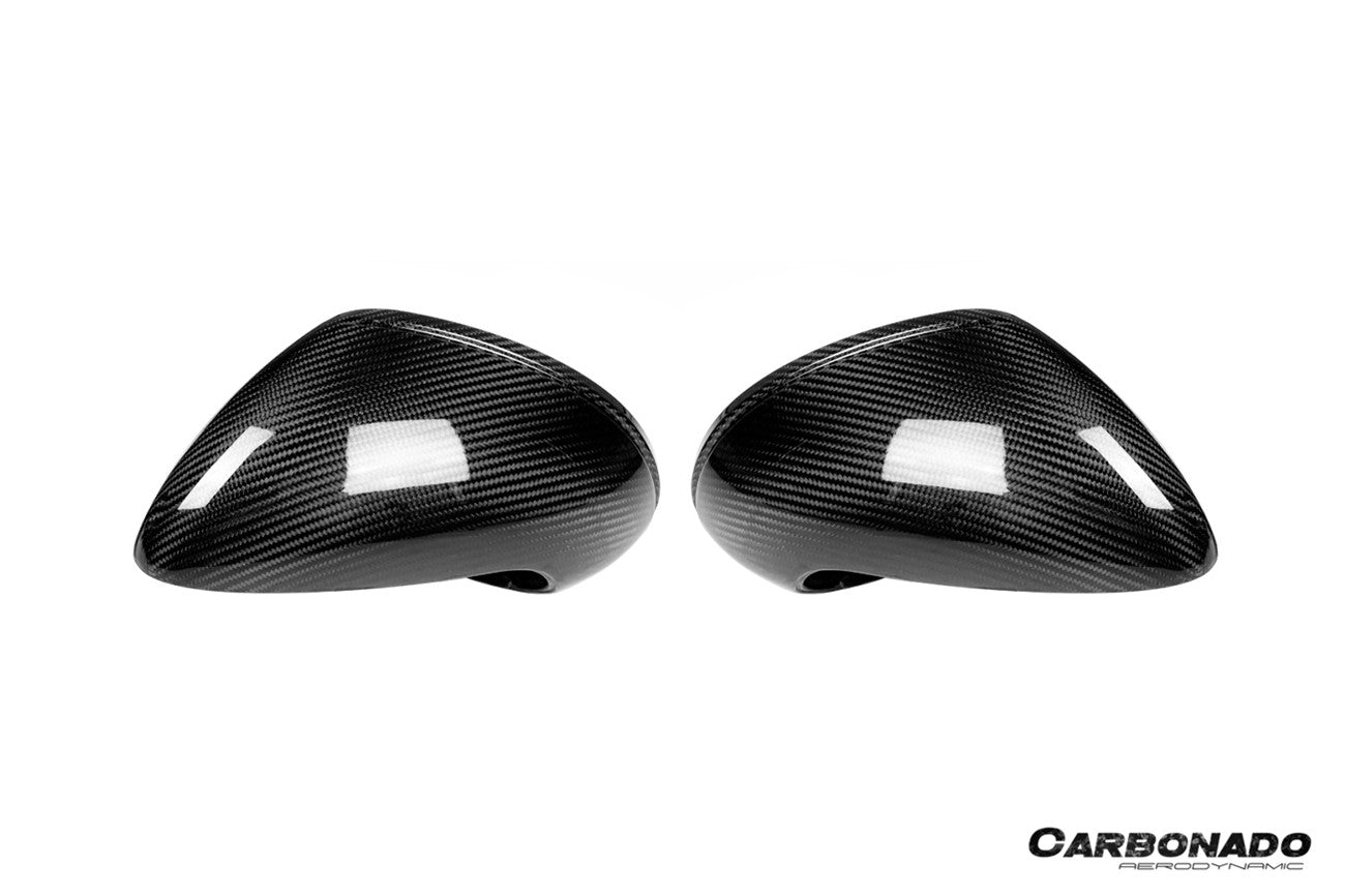 Carbonado 2012-2019 Porsche 911 991.1 991.2 Carrera 981 OEM Style Dry Carbon Fiber Mirror Housing Replacement | Fits Carrera S, Carrera 4, Cabriolet, Targa 4, And Cayman, Boxster LHD