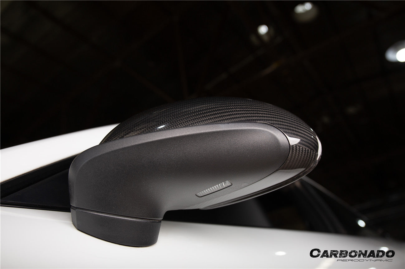 Carbonado 2012-2019 Porsche 911 991.1 991.2 Carrera 981 OEM Style Dry Carbon Fiber Mirror Housing Replacement | Fits Carrera S, Carrera 4, Cabriolet, Targa 4, And Cayman, Boxster LHD