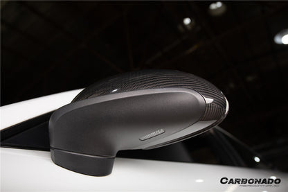 Carbonado 2012-2019 Porsche 911 991.1 991.2 Carrera 981 OEM Style Dry Carbon Fiber Mirror Housing Replacement | Fits Carrera S, Carrera 4, Cabriolet, Targa 4, And Cayman, Boxster LHD