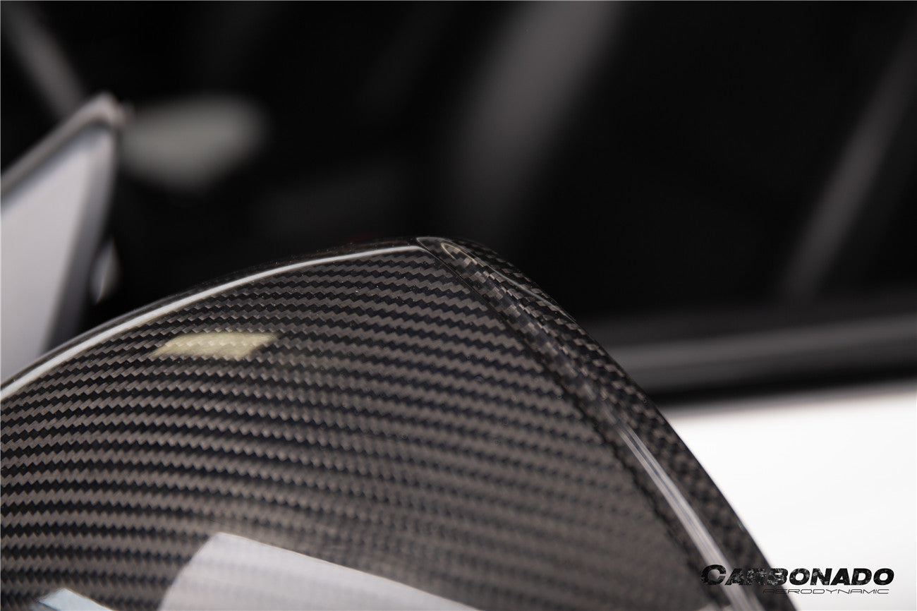 Carbonado 2012-2019 Porsche 911 991.1 991.2 Carrera 981 OEM Style Dry Carbon Fiber Mirror Housing Replacement | Fits Carrera S, Carrera 4, Cabriolet, Targa 4, And Cayman, Boxster LHD